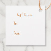 Elegant  Ornament kerstcadeau Label (Achterkant)