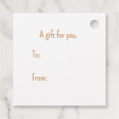 Elegant Ornament kerstcadeau Label (Achterkant)