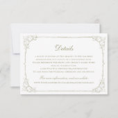 Elegant Ornament Lijst bruiloft details Kaart