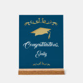 Elégant Ornament Or Félicitations Diplômé (Recto)