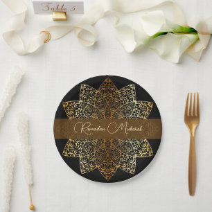 Elegant Ornamental Ramadan Mubarak Iftar Papieren Bordje