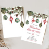 Elegant Ornamenten Diner Kerstfeest Kaart