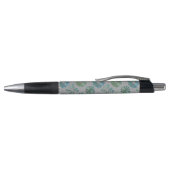 Elegant Ornate Blue Green Pattern Monogram Pen (Bovenkant)