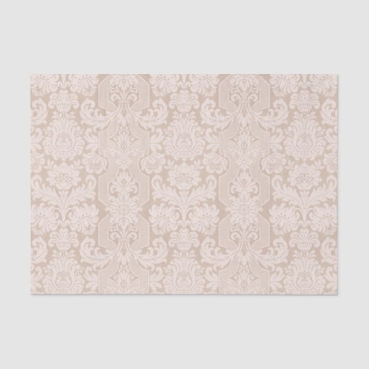 Elegant Ornate Cream Victorian Damask Tissuepapier (Voorkant)