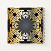 Elégant Ornate Gold Leafy Frame Mariage livre d'hô (Dos)