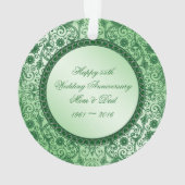 Élégant ornement acrylique du 55e anniversaire du  (dos)