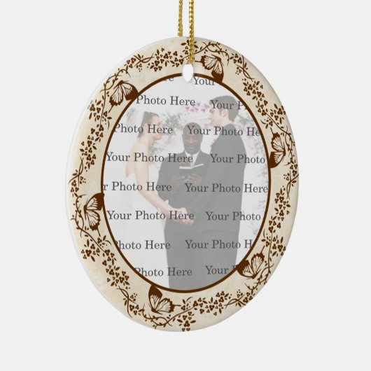 Élégant ornement rond papillon (Droite)