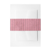 Elegant Oud Geld  Roze Pinstripes Trouwen Uitnodigingen Wikkel (Voorkant Voorbeeld)