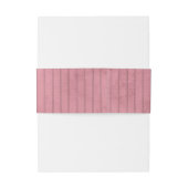 Elegant Oud Geld  Roze Pinstripes Trouwen Uitnodigingen Wikkel (Achterkant Voorbeeld)