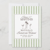 Elegant  oud geld vrijgezellenweekend kaart (Voorkant)