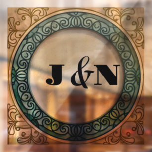 Elegant Oud Ontwerp Venster Cling Raamsticker