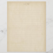  Elegant Oud Papier Initiaal Vol Letter (Voorkant)