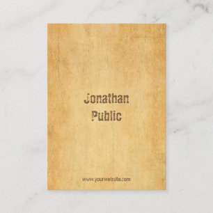Elegant oud papier koel verdrietig script visitekaartje
