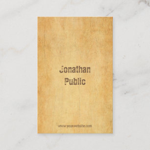 Elegant oud papier noodlijdend script cool visitekaartje