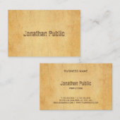 Elegant oud papier verdrietig script tekst visitekaartje (Voorkant / Achterkant)