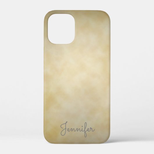 Elegant ouder perkament met naam Case-Mate iPhone case (Achterkant)