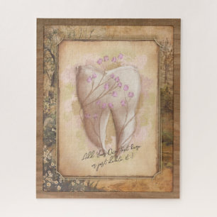 Elegant  ouderwets tandartscadeau legpuzzel