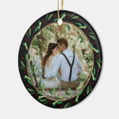 Elegant Our First Kerstman Mr en Mrs Photo Keramisch Ornament (Links)