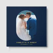 Elégant Ovale Photo Elégant Mariage Personnalisé (Recto)