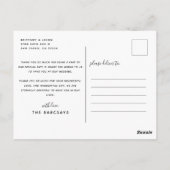 Elegant Overlay Script Weddenschap Bedankt Foto Briefkaart (Achterkant)