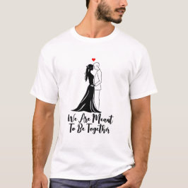 Elegant paar in Love Design T-shirt