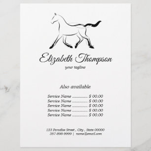 Elegant paard in zwarte kleur flyer