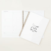 Elegant paard in zwarte kleur planner (Display)