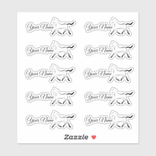 Elegant paard in zwarte kleur sticker
