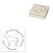 Elegant paard uit de bibliotheek van het script 	rubberstempel (Gestempeld)