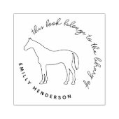 Elegant paard uit de bibliotheek van het script 	rubberstempel (Afrduk)