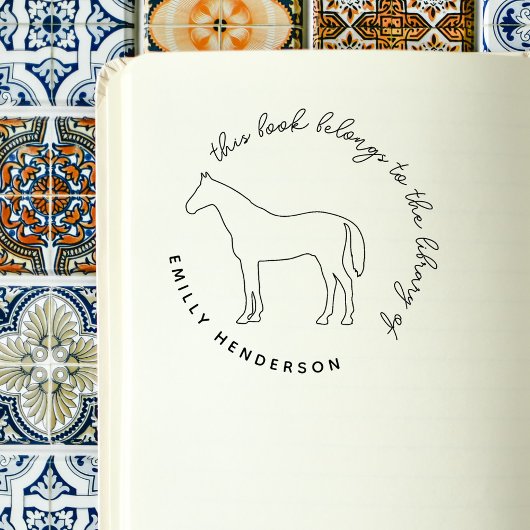 Elegant paard uit de bibliotheek van het script 	rubberstempel