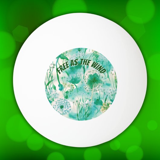 Elegant Paardenbloem Monogram Groen en Wit | Pingpongballen