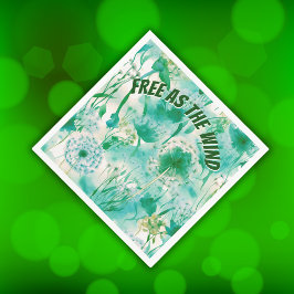 Elegant Paardenbloem Monogram Groen en Wit | Servet