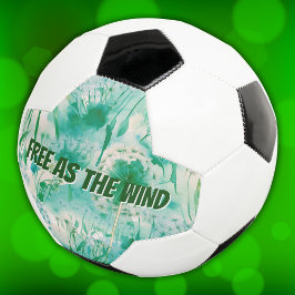 Elegant Paardenbloem Monogram Groen en Wit | Voetbal