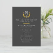 Elegant Paardrijden Huwelijksprogramma 5x7 Programma (Staand voorkant)