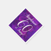 Elegant Paars 60 en Sassy Birthday Party Servet