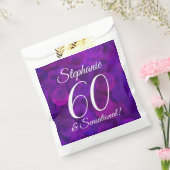 Elegant Paars 60 en Sensational Birthday Party Bedankzakje (Gezegeld)