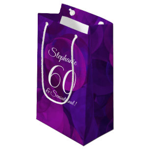 Elegant Paars 60 en Sensational Birthday Party Klein Cadeauzakje