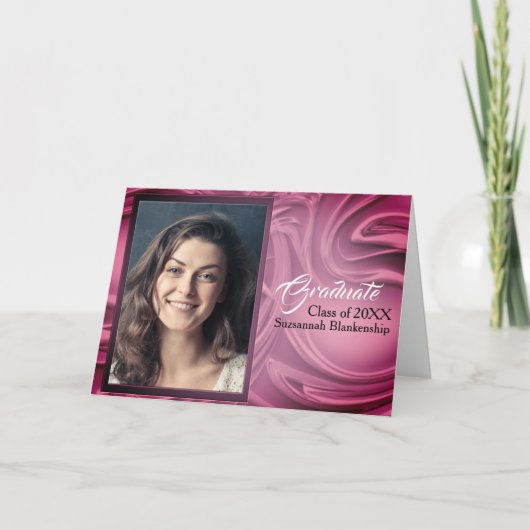 Elegant Paars Abstract Afstuderen Foto (Voorkant)