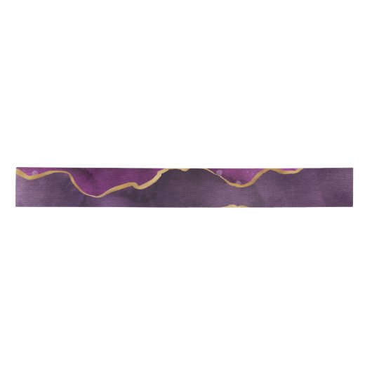 Elegant Paars Abstract Waterverf Patroon Lint (Voorkant)