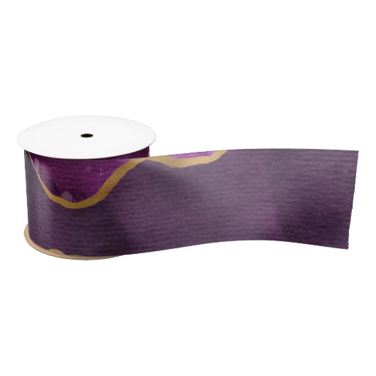 Elegant Paars Abstract Waterverf Patroon Lint (Spoel)