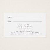 Elegant Paars Agate Appointment Card Visitekaartje (Achterkant)