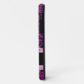 Elegant Paars & Black Damask met monogram Case-Mate iPhone Case (Achterkant/links)