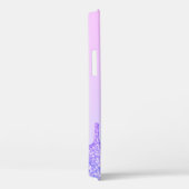 Elegant paars blauw glitterdruppels Case-Mate iPhone case (Achterkant / Rechts)