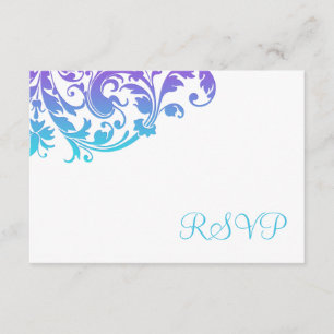 Elegant Paars Blauwgroen Vlaanderen RSVP Kaartje