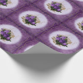 Elegant  Paars Bouquet Cadeaupapier (Hoek)