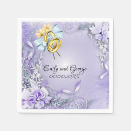 Elegant Paars  bruiloft Servet