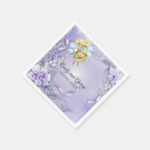 Elegant Paars  bruiloft Servet (Hoek)