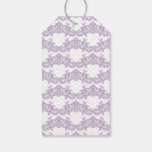 Elegant Paars Bruilofts Monogram Cadeaulabel (Achterkant)