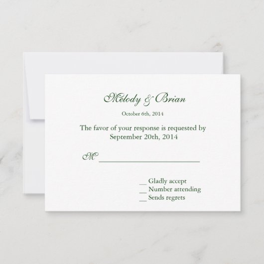 Elegant,  paars dagblad rsvp (Voorkant)